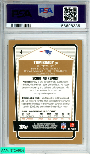 2019 PANINI PRIZM DRAFT PICKS TOM BRADY #100 NEW ENGLAND PATRIOTS