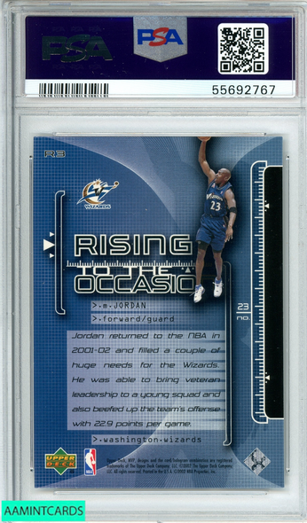 2002 UPPER DECK MVP MICHAEL JORDAN #R3 RISING TO THE OCCASION PSA 10 GEM MT 55692767