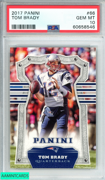 2017 PANINI TOM BRADY #66 NEW ENGLAND PATRIOTS PSA 10 GEM MT 60658546