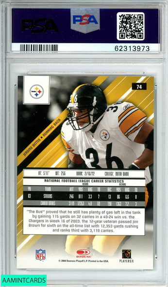 2004 LEAF ROOKIE AND STARS JEROME BETTIS#74 LONGEVITY-EMERALD 32 OF 99 PSA 9 62313973