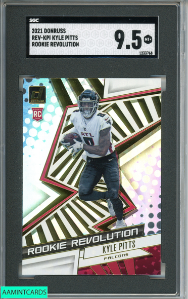 2021 DONRUSS ROOKIE REVOLUTION KYLE PITTS #REV-KPI RC ATLANTA FALCONS SGC 9.5 1233768