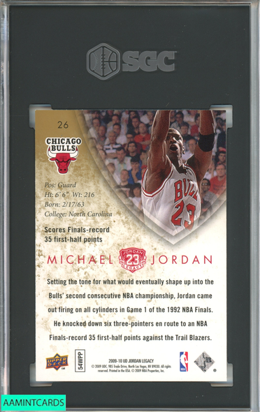 Michael Jordan Autographed Championship Shots Jersey Numbers UNC / Chicago  Bulls