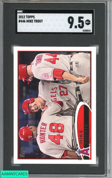 2012 TOPPS MIKE TROUT #446 LOS ANGELES ANGELS SGC 9.5 MT+ 4220524
