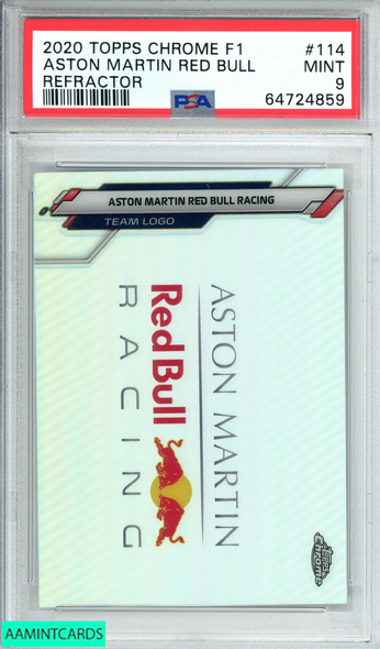 2020 TOPPS CHROME F1 ASTON MARTIN RED BULL #114 REFRACTOR POP 7! PSA 9 MINT 64724859