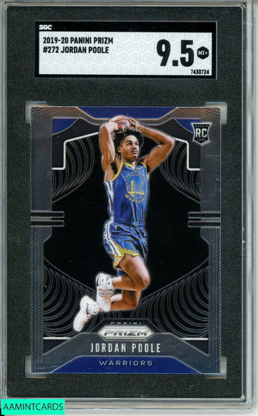 2019-20 PANINI PRIZM JORDAN POOLE #272 GOLDEN STATE WARRIORS RC SGC 9.5 MT+ 7430724