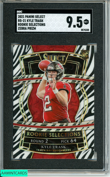 2021 PANINI SELECT KYLE TRASK#RS-21 ZEBRA PRIZM BUCCANEERS ROOKIE RC SGC 9.5 MT+ 8575338