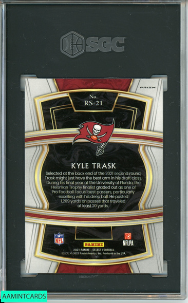 2021 PANINI SELECT KYLE TRASK#RS-21 ZEBRA PRIZM BUCCANEERS ROOKIE RC SGC 9.5 MT+ 8575338