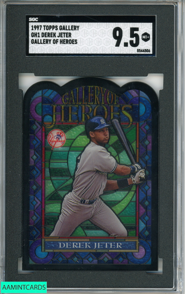 1997 TOPPS GALLERY DEREK JETER #GH1 GALLERY OF HEROES YANKEES HOF SGC 9.5 MT+ 8544506