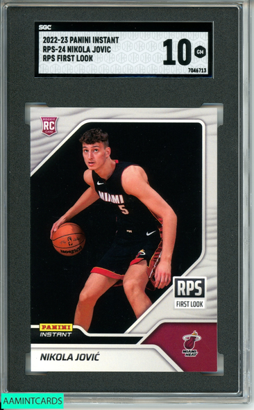 2022-23 PANINI INSTANT NIKOLA JOVIC #RPS-24 RPS FIRST LOOK MIAMI HEAT SGC 10 GM 7046713