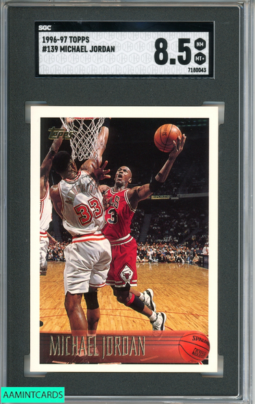 1996-97 TOPPS MICHAEL JORDAN #139 CHICAGO BULLS HOF SGC 8.5 NM-MT+ 7180043