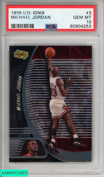 1998 UPPER DECK IONIX MICHAEL JORDAN #3 CHICAGO BULLS PSA 10 GEM MT 60904253