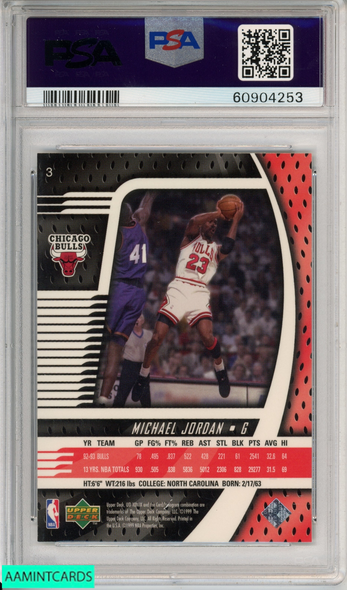 1998 UPPER DECK IONIX MICHAEL JORDAN #3 CHICAGO BULLS PSA 10 GEM MT 60904253