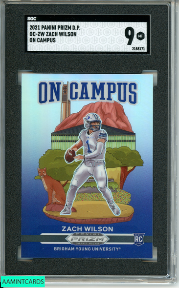 2021 PANINI PRIZM DP ZACH WILSON #OC-ZW ON CAMPUS ROOKIE RC SGC 9 MT 2188171