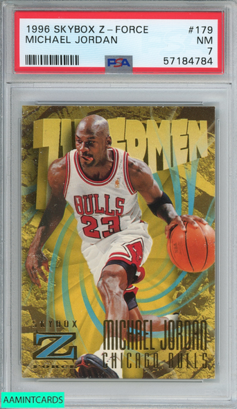 1996 SKYBOX Z-FORCE MICHAEL JORDAN #179 CHICAGO BULLS HOF PSA 7 NM 57184784