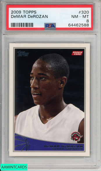 2009 TOPPS DEMAR DEROZAN #320 TORONTO RAPTORS ROOKIE RC PSA 8 NM-MT 64462588