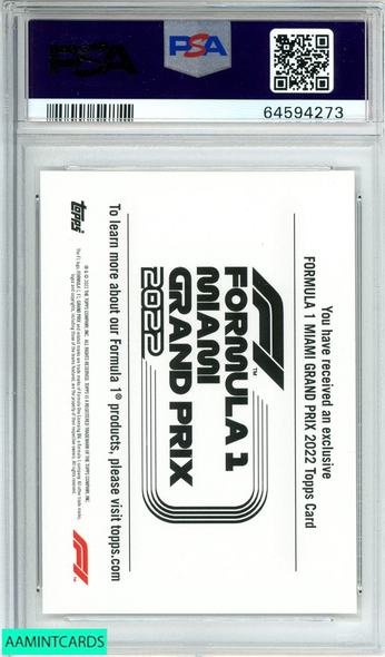 2022 TOPPS FORMULA 1 MERCEDES-AMG PETRONAS # MIAMI GRAND PRIX PSA 9 MINT 64594273