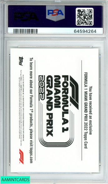 2022 TOPPS FORMULA 1 MIAMI GRAND PRIX SCUDERIA FERRARI # MIAMI GRAND PRIX PSA 9 MINT 64594264