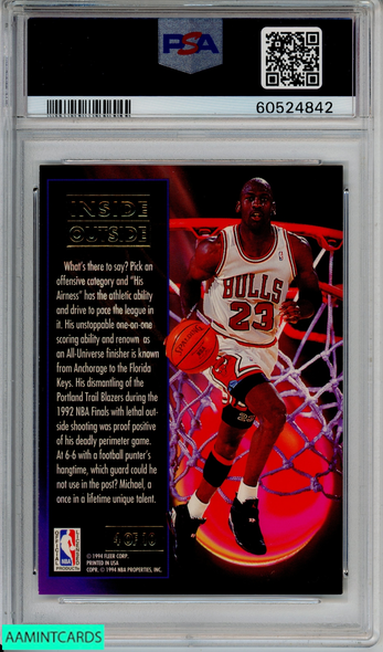 1993 ULTRA MICHAEL JORDAN #4 INSIDE OUTSIDE CHICAGO BULLS HOF PSA 8 NM-MT 60524842