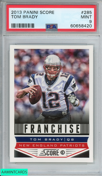 2013 PANINI SCORE TOM BRADY #285 NEW ENGLAND PATRIOTS PSA 9 MINT 60658420