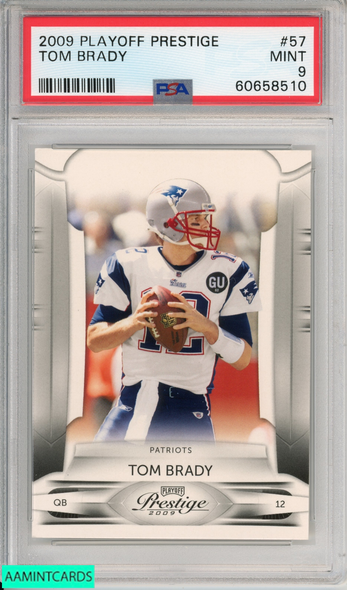 2009 PLAYOFF PRESTIGE TOM BRADY #57 NEW ENGLAND PATRIOTS PSA 9 MINT 60658510