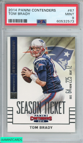 2014 PANINI CONTENDERS TOM BRADY #67 NEW ENGLAND PATRIOTS PSA 9 MINT 60532573