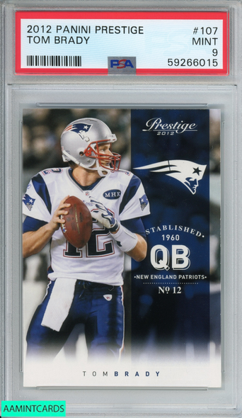 2012 PANINI PRESTIGE TOM BRADY #107 NEW ENGLAND PATRIOTS PSA 9 MINT 59266015