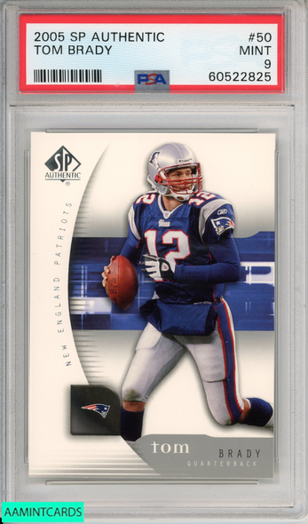 2005 SP AUTHENTIC TOM BRADY #50 NEW ENGLAND PATRIOTS PSA 9 MINT 60522825