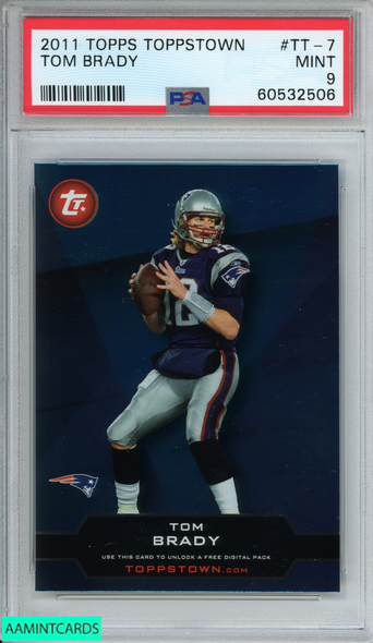 2011 TOPPS TOPPSTOWN TOM BRADY #TT-7 NEW ENGLAND PATRIOTS PSA 9 MINT 60532506