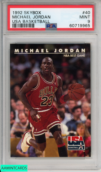 1992 SKYBOX MICHAEL JORDAN #40 USA BASKETBALL CHICAGO BULLS HOF PSA 9 60719965