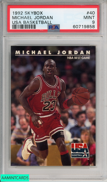 1992 SKYBOX MICHAEL JORDAN #40 USA BASKETBALL CHICAGO BULLS HOF PSA 9 60719858
