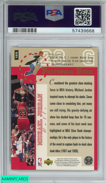 1995 COLLECTORS CHOICE MICHAEL JORDAN #195 CHICAGO BULLS HOF PSA 9 MINT 57439668