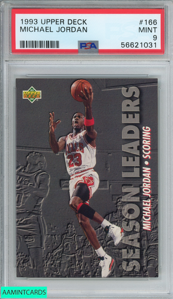 1993 UPPER DECK MICHAEL JORDAN #166 CHICAGO BULLS HOF PSA 9 MINT 56621031