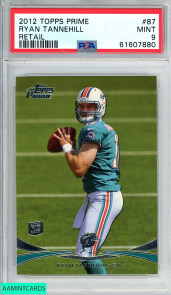 2012 TOPPS PRIME RYAN TANNEHILL #87 RETAIL ROOKIE RC MIAMI DOLPHINS PSA 9 MINT 61607880