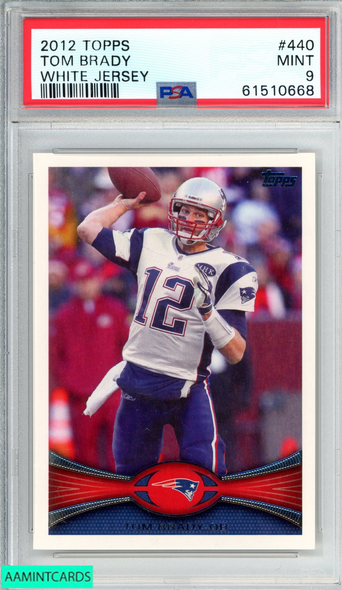 2012 TOPPS TOM BRADY #440 WHITE JERSEY NEW ENGLAND PATRIOTS PSA 9 MINT 61510668