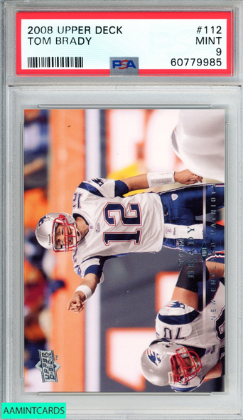 2008 UPPER DECK TOM BRADY #112 NEW ENGLAND PATRIOTS PSA 9 MINT 60779985