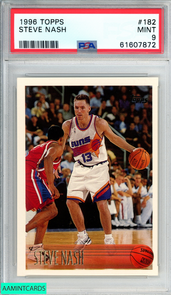 1996 TOPPS STEVE NASH #182 ROOKIE RC PHOENIX SUNS HOF PSA 9 MINT 61607872