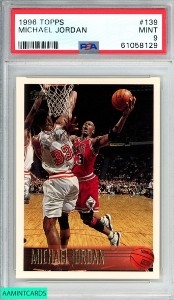 1996 TOPPS MICHAEL JORDAN #139 CHICAGO BULLS HOF PSA 9 MINT 61058129