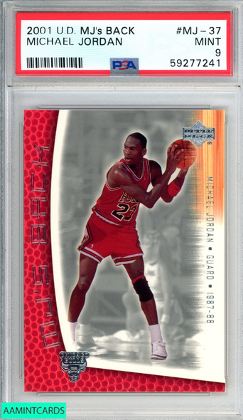 2001 UPPER DECK MJS BACK MICHAEL JORDAN #MJ-37 CHICAGO BULLS HOF PSA 9 MINT 59277241