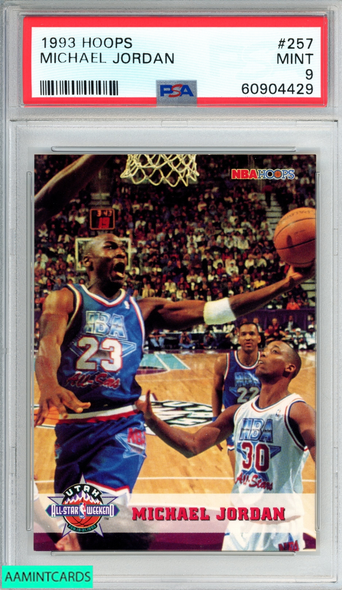 1993 HOOPS MICHAEL JORDAN #257 CHICAGO BULLS HOF PSA 9 MINT 60904429