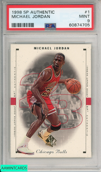 1998 SP AUTHENTIC MICHAEL JORDAN #1 CHICAGO BULLS HOF PSA 9 MINT 60874705