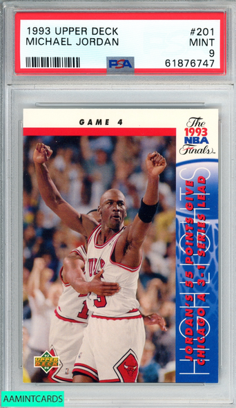 1993 UPPER DECK MICHAEL JORDAN #201 CHICAGO BULLS HOF PSA 9 MINT 61876747