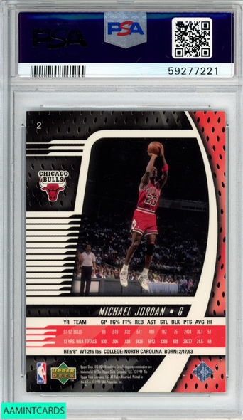 1998 UPPER DECK IONIX MICHAEL JORDAN #2 CHICAGO BULLS HOF PSA 9 MINT 59277221