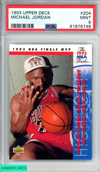 1993 UPPER DECK MICHAEL JORDAN #204 CHICAGO BULLS HOF PSA 9 MINT 61876748