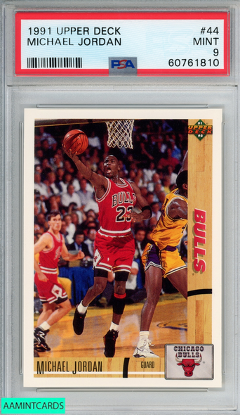 1991 UPPER DECK MICHAEL JORDAN #44 CHICAGO BULLS HOF PSA 9 MINT 60761810