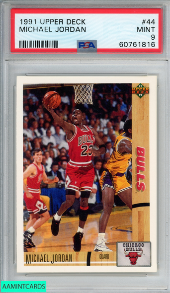 1991 UPPER DECK MICHAEL JORDAN #44 CHICAGO BULLS HOF PSA 9 MINT 60761816