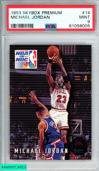 1993 SKYBOX PREMIUM MICHAEL JORDAN #14 CHICAGO BULLS HOF PSA 9 MINT 61058005