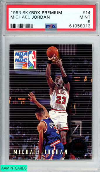 1993 SKYBOX PREMIUM MICHAEL JORDAN #14 CHICAGO BULLS HOF PSA 9 MINT 61058013