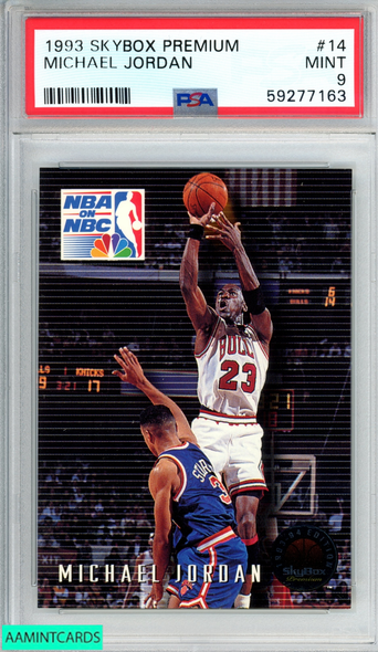 1993 SKYBOX PREMIUM MICHAEL JORDAN #14 CHICAGO BULLS HOF PSA 9 MINT 59277163