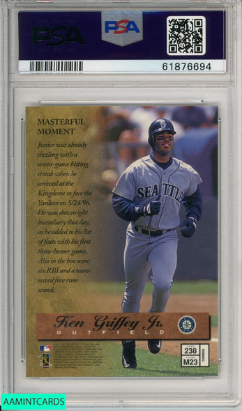 1997 FINEST KEN GRIFFEY JR #238 W COATING SEATTLE MARINERS HOF PSA 9 MINT 61876694