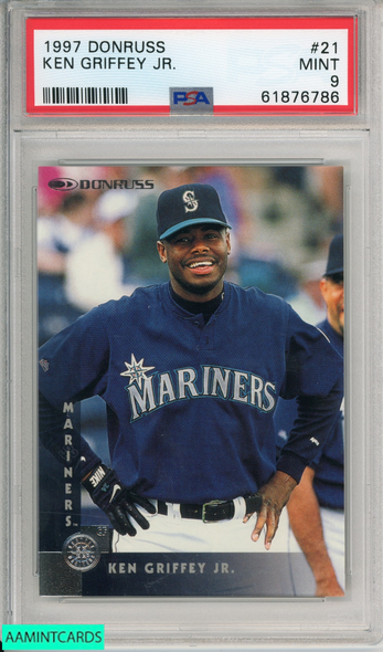 1997 DONRUSS KEN GRIFFEY JR #21 SEATTLE MARINERS HOF PSA 9 MINT 61876786